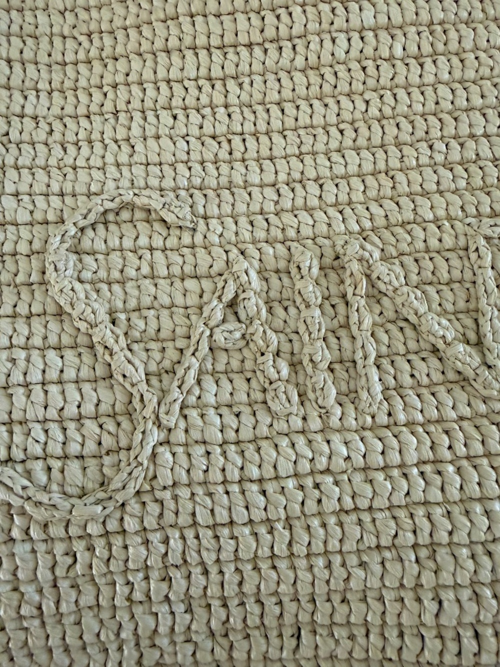 Saint Laurent YSL raffia tote logo bag largw - Picture 3 of 10